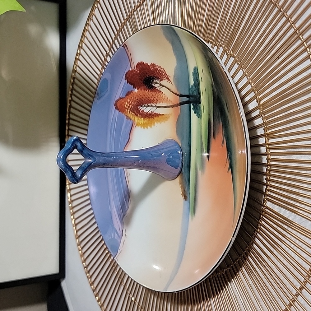 Vintage Chikaramachi Rare Porcelain Tray With Handle.